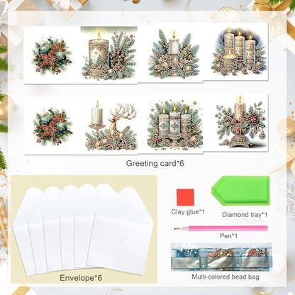 Diamond Painting Greeting Card Kit, Special Shaped Diamonds Painting, DIY Handcraft for Relatives and Friends with Wishes,Unique Design Crafting for Birthday or Holiday Cards - Image 3