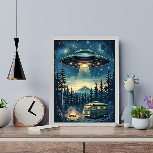 Arttoplus UFO Paint by Numbers Kit for Adults Beginner 16x20 inch - Image 4