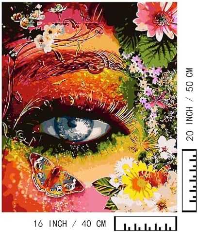 BAISITE Paint by Numbers Kit for Adults Beginners,16" Wx20 L Canvas for Painting Kits for Adults in Colorful Box-Color Eye Mother Earth 8407-Already Stretched on a Wooden Frame - Image 7