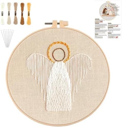 YOUDRN Nativity Scene Embroidery kit, Christmas Angel Embroidery Kits by YOUDRN