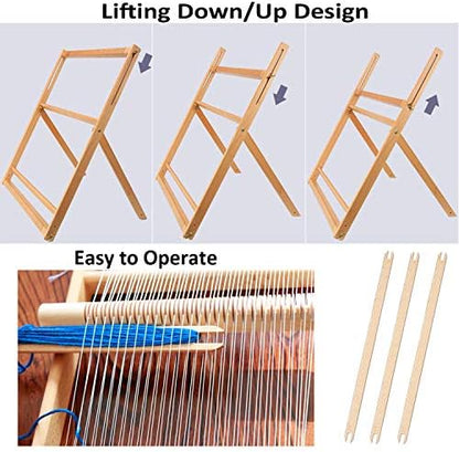 WILLOWDALE 25.2" H x 19.3" W Weaving Loom with Stand for Adults - Image 5