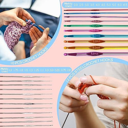 Crochet Kit for Beginners, 336Pcs Crochet Kits with 30 Colors Yarn Set - Image 4