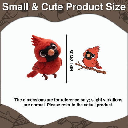 DIY Needle Felting Kit Cute Red Cardinal Bird on Branch – Needle Felting Starter Kit with Fiber Roving, Needles, Felting Pad & Instructions | Felted Bird Kit for Beginners Adults | DIY Craft Gift - Image 2