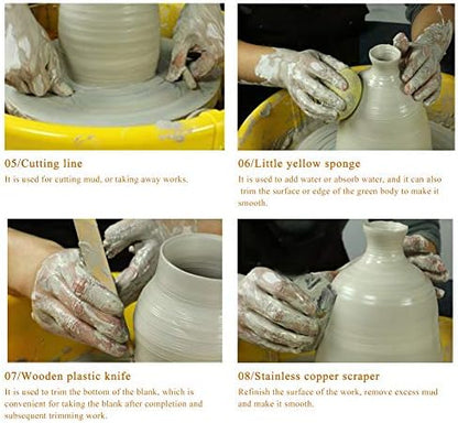 8 Pieces Pottery Tools, Clay Tools, Cay Sculpting Tool - Image 5