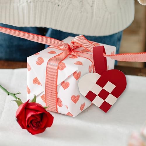 12 DIY Danish Heart Baskets. Precut and Ready to Use, No Tools Needed. Traditional Weaving Paper Craft to Make Julehjerter. Great Home and Classroom Decorations (Red/White Kit) - Image 4