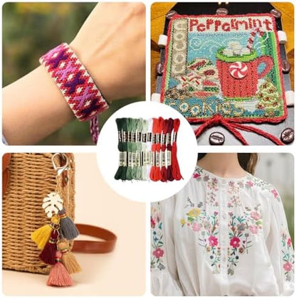 12 Skeins 105 Yards Embroidery Thread Floss for Bracelet Making - Image 5
