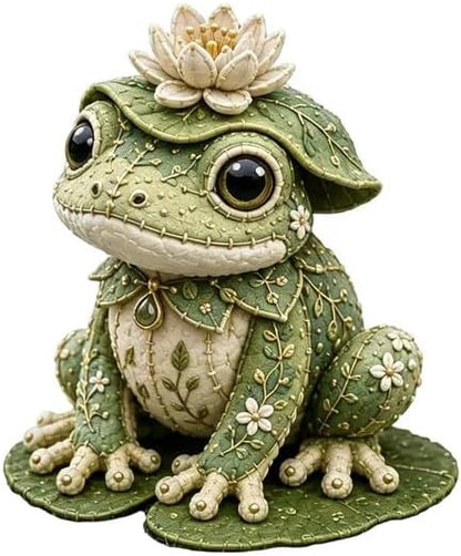 Forest DIY Patchwork Kit, DIY Fabric Animal Craft Kit, Forest Guardians Sewing Kit with Fabric & Accessories, Doll Making Set, Handmade Decor Ornament Gift for Craft Lovers (Frog) by Unknown
