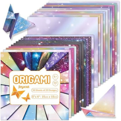 JoyCat Dreamy Fantasy Patterned Origami Paper, 50 Sheets, 6x6 Inch by JOYCAT