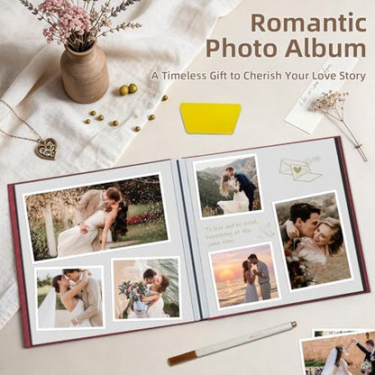 Popotop Photo Album Self Adhesive Scrapbook Album for 4x6 5x7 8x10 Pictures DIY Photo Book as Scrapbooking Supplies Kits, Birthday Gifts for Women Mom Wedding Baby Family Travel - Image 5