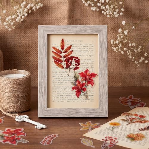 80 Pcs Fall Stickers Natural Autumn Flower Sticker for Scrapbook Supplies - Image 6