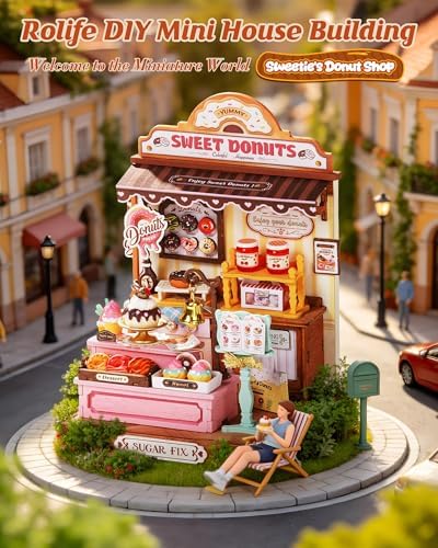 Rolife Sweetie's Donut Shop DIY Miniature House Kit - Image 2