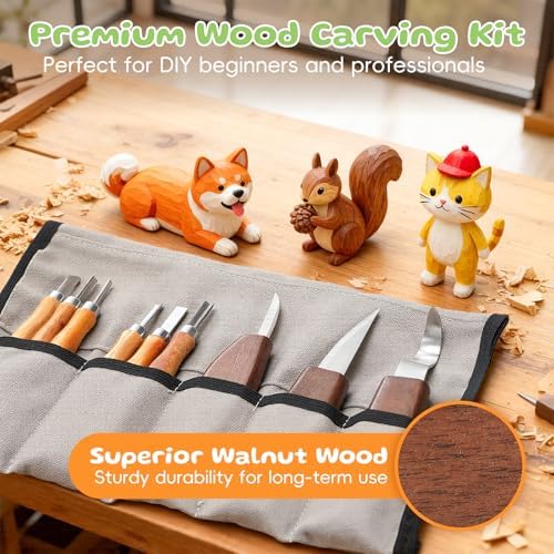 Housolution Wood Carving Kit with Carrying Bag, 30PCS Wood Carving Tools - Image 2