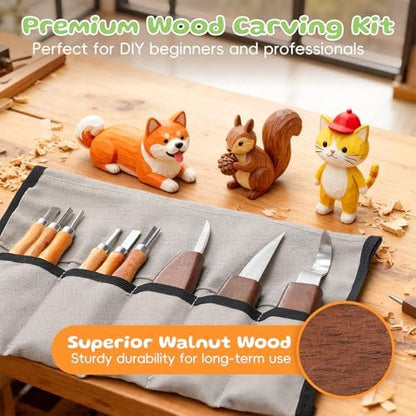 Housolution Wood Carving Kit with Carrying Bag, 30PCS Wood Carving Tools - Image 2