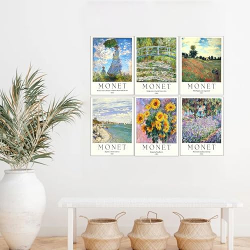 6 Pack Monet Paint by Numbers Kit for Adults Beginner (Without Frame) - Image 2