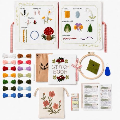 Nyrvexa Embroidery Stitch Book Kit for Beginners,30 Essential Stitches by Unknown