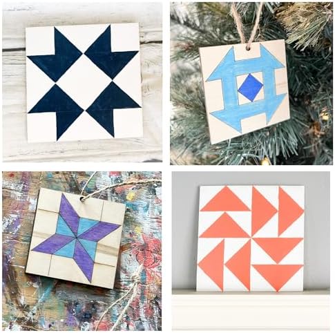 9" Barn Quilt Kit Set 4 | HST, Friendship Star, Dutch Sq, Flying Geese - Image 3