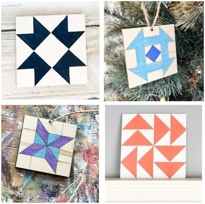 9" Barn Quilt Kit Set 4 | HST, Friendship Star, Dutch Sq, Flying Geese - Image 3