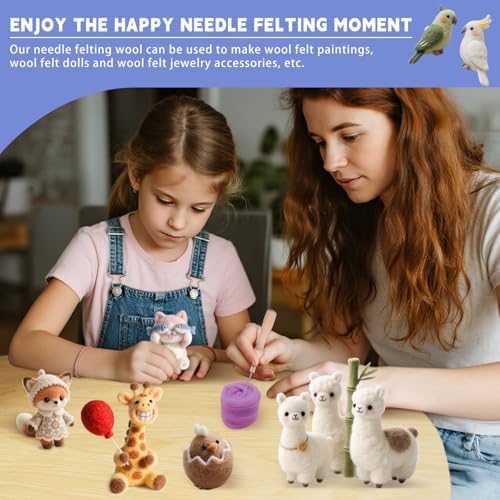 IMZAY 50 Colors Needle Felting Wool 5.4 Oz Wool Roving Yarn for Beginners - Image 5