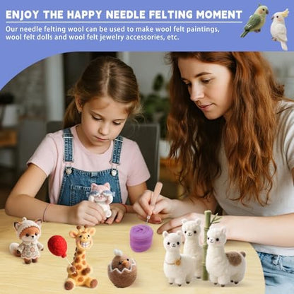 IMZAY 50 Colors Needle Felting Wool 5.4 Oz Wool Roving Yarn for Beginners - Image 5