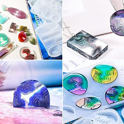 SENHAI 7 PCS Island Pendant Resin Molds, Ocean Style Epoxy Silicone Molds for DIY Craft Making Pendant Keychain Jewelry - Image 4