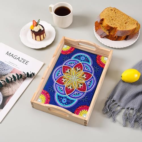 EWJRNSF Diamond Art Kits for Adults Wooden Serving Trays with Handles - Image 7