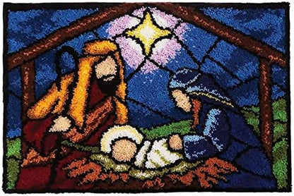 MIAOLLUN Latch Hook Kits Rug, 3D Pattern Printed Canvas Crochet Needlework Crafts Floor DIY Latch Kits for Adults Beginners 20.4" X 15" (52X38cm) by MIAOLLUN