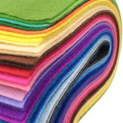 28pcs Thick 1.4mm Soft Felt Fabric Sheet Assorted Color Felt Pack DIY Craft Sewing Squares Nonwoven Patchwork (15x15cm) - Image 6