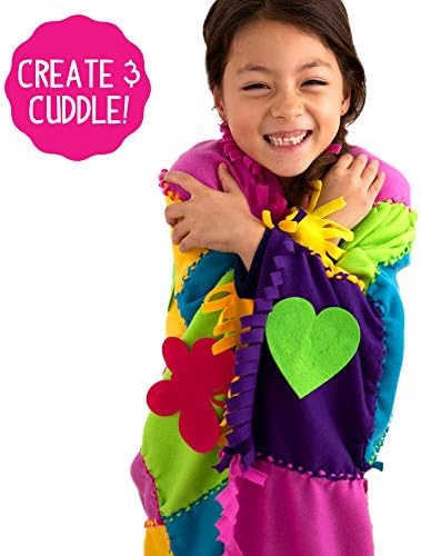 Made By Me Easy to Knot Quilt Making Kit by Horizon Group USA, No Sewing, No Cutting, 59 in. x 39 in. Fleece Blanket, Pre-Cut Squares & Felt Decals (57964F) - Image 3