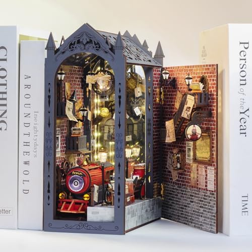 DIY Book Nook Kit, 3D Wooden Puzzle Miniature House Kit Adult, Train - Image 6