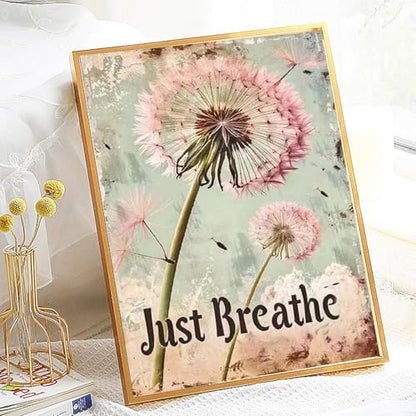 pchmcu Dandelion Paint by Numbers Kits for Adults,Just Breathe Paint by Number for Adults Beginner, Paint by Numbers Kits on Canvas Without Frame for Home Wall Decor 16x20inch - Image 3