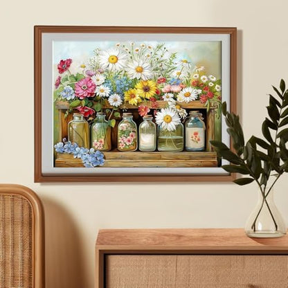 Qaisxoty Flowers Paint by Numbers Kit for Adults, Rolled Floral Adult Paint by Number, Complete Paint by Number Kit with Canvas, Box, Brushes, Acrylic Paints - DIY Home Decor & Gift (12”x16”) - Image 2