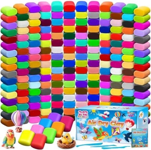 Air Dry Clay 212 Colors, Modeling Clay for Kids, DIY Molding Toy with Tools by YOPINSAND