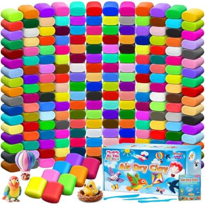 Air Dry Clay 212 Colors, Modeling Clay for Kids, DIY Molding Toy with Tools by YOPINSAND