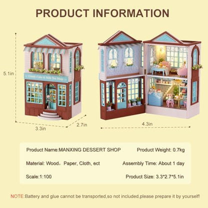 CUTEROOM DIY Miniature House Kit Wooden Craft Gift for Adult-Candy Cake - Image 2