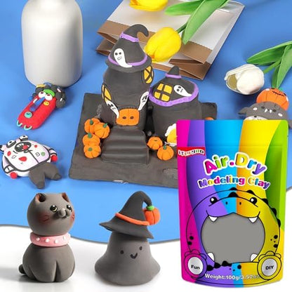 ifergoo 100g Gray Air Dry Clay, 3.5oz DIY Creative Modeling Clay for Kids - Image 4