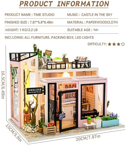 Spilay DIY Miniature House Kit for Adults, Miniature Dollhouse Kit - Image 2