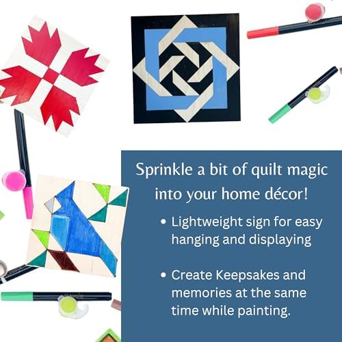 Barn Quilt Kit to Paint, Slip Knot, 3 in, Farmhouse Wall Art DIY - Image 5