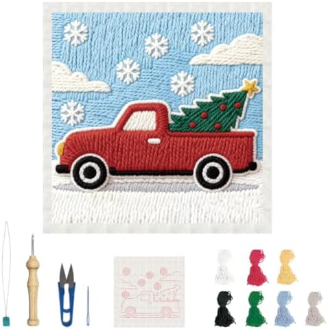 BEUNITONE Punch Needle Kit for Beginners Adults - Christmas Truck Design by BEUNITONE