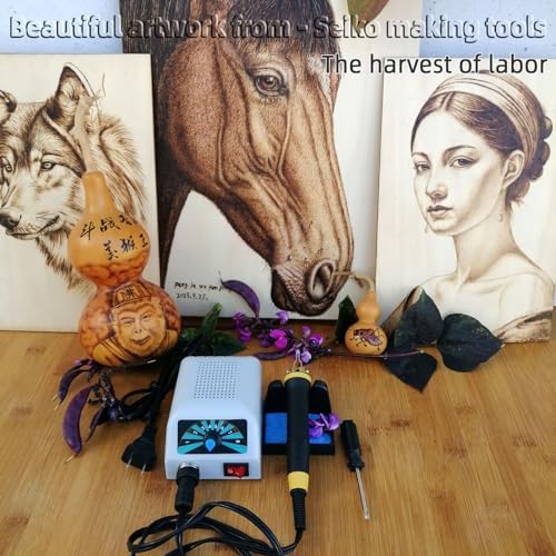FIRElood LH20 Wood Burning Kit,Wood Burning Tool, Adjustable Temperature Wood Burner Kit,professional wood burning kit for Adults Beginners Craft,pyrography pen Comes With 30Pyrography Wire Tips - Image 6