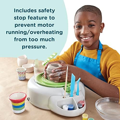 MindWare Pottery Wheel for Beginners – Kids Pottery Kit with Air-Dry Clay, Tools, and Paints, Creative Arts and Crafts Toy for Ages 7 and Up - Image 6