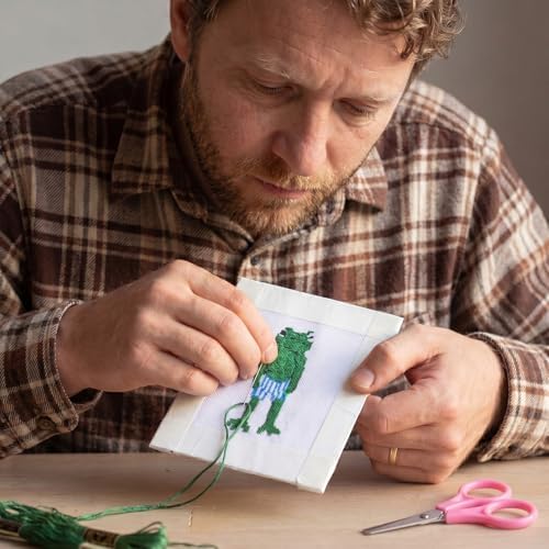 XunYee 18 Mesh Needlepoint Canva for Beginner, Frog - Image 5