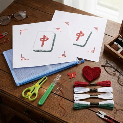 13Pcs Red Dragon 18 Mesh Needlepoint Canvas Kit for Beginners Adults - Image 6