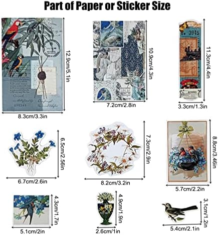 Esweny 200PCS Vintage Scrapbooking Supplies Kit for Journaling, Scrapbook Sticker Paper Pack for Junk Journal Planners Aesthetic Cottagecore Room Decor Wall Art Collage Album - Image 3