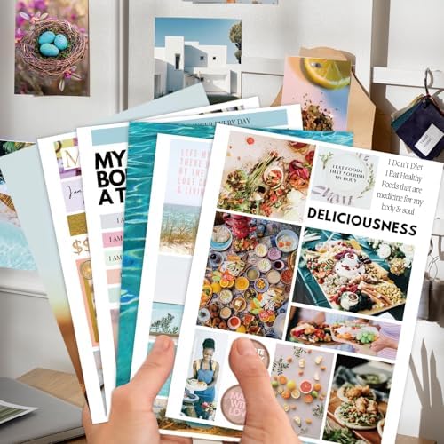EggSun Vision Board Supplies with 1200+ Images & Quotes Collage Magazine Book, Wall Clip Art Scrapbook Journal Kit for Vision Board Making Beginners Women Men Teen Girls Coquette Room Decors (Pink) - Image 5