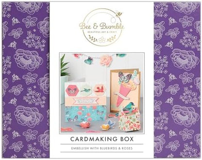 Bee & Bumble Cardmaking Craft Making Supplies Box Bluebirds & Roses, Die-Cut, Notelets, Stamps, Decoupage, Stickers, A6 Cards & Envelopes, Scrapbooking, Personalised Cards Birthday, Wedding, Christmas by Unknown
