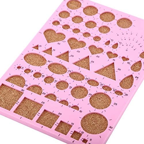 SUNGOOYUE Paper Quilling Tool Kit Plastic Wood Metal Slotted Quilling Pen with Template Board 40 Pins Tweezer for DIY Paper Craft Scrapbook Card Making Adults Beginners (Pink) - Image 2