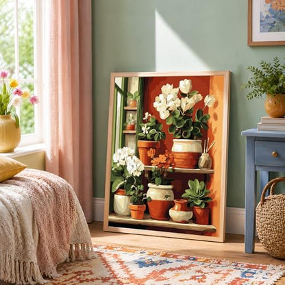 NXIKYO Plant Paint by Numbers Kit for Adults Beginner, Plants Shelves Adult Paint by Number Kits on Canvas, DIY Acrylic Oil Easy Painting by Numbers for Home Wall Decor 16 X 20 inch (Without Frame) - Image 3