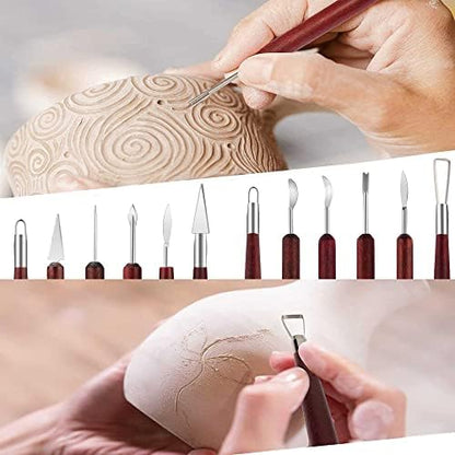 Langqun Clay Sculpting Tools,Pottery Tools Kit, Polymer Clay Tools,Pottery Ribs, Air Dry Clay Tools for Sculpting, Modeling, Carving, Modeling - Image 2