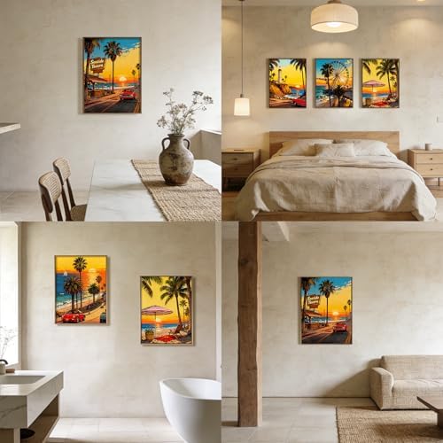 DOTSOPS 6 Pack Coastline Diamond Painting Kits for Adults Round Full Drill - Image 7