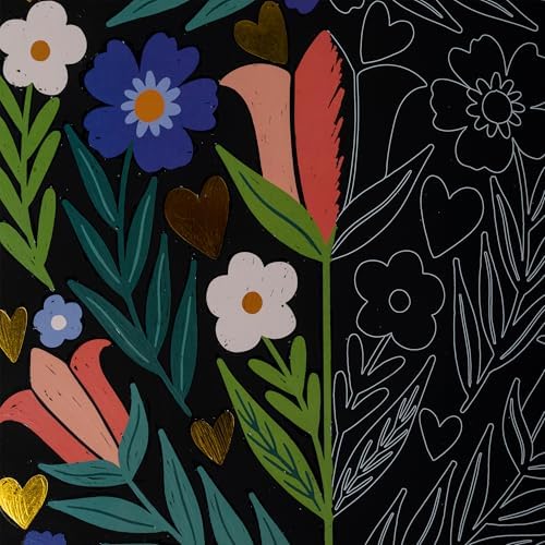 Brea Reese Butterfly Garden Scratch Art Paper Pad, 6 Metallic Designs - Image 5
